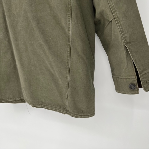 Men's Orvis Green Cotton Field Style Barn Chore Coat Jacket Size L - Picture 11 of 16